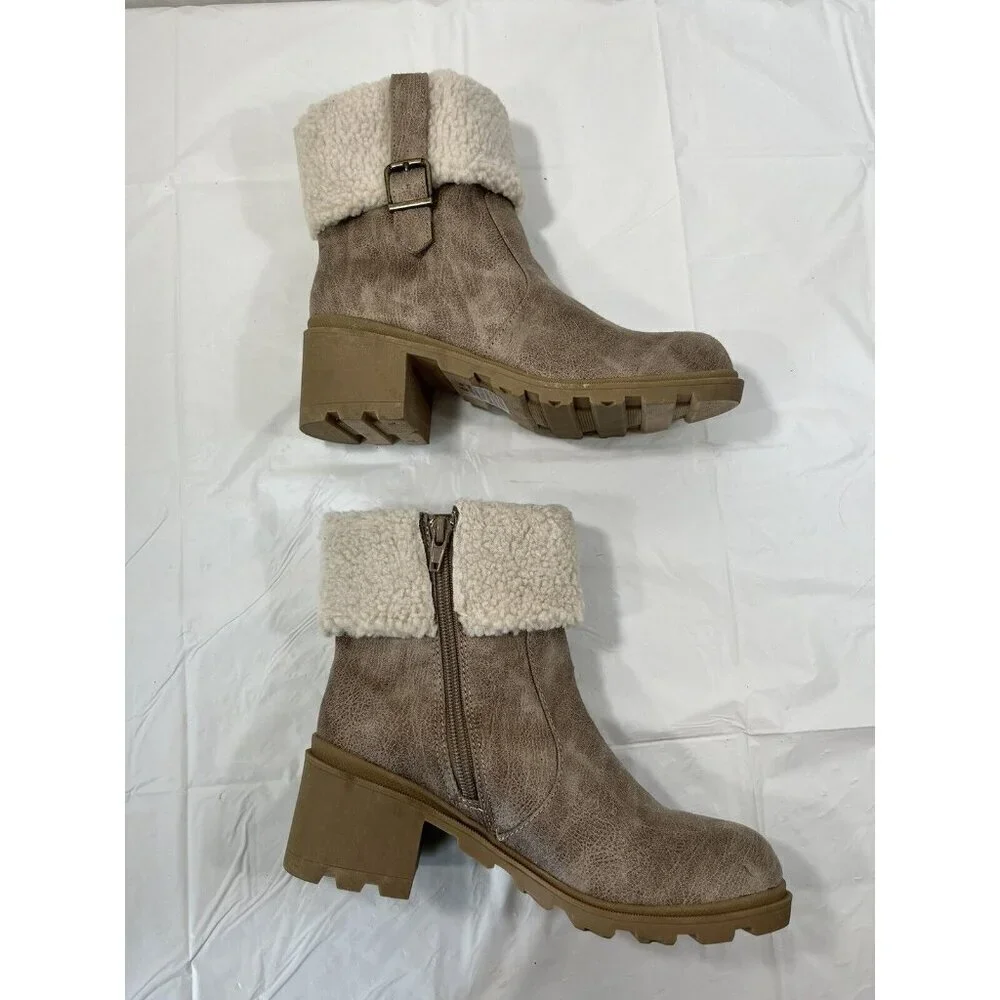 Jellypop Chimney Shearling Sherpa Boots Booties Size 4 Girls New